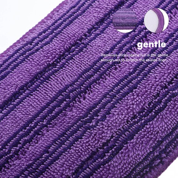 ETEREAUTY 2Pcs Mop Replacement Head Microfiber Violet for Machine Washable