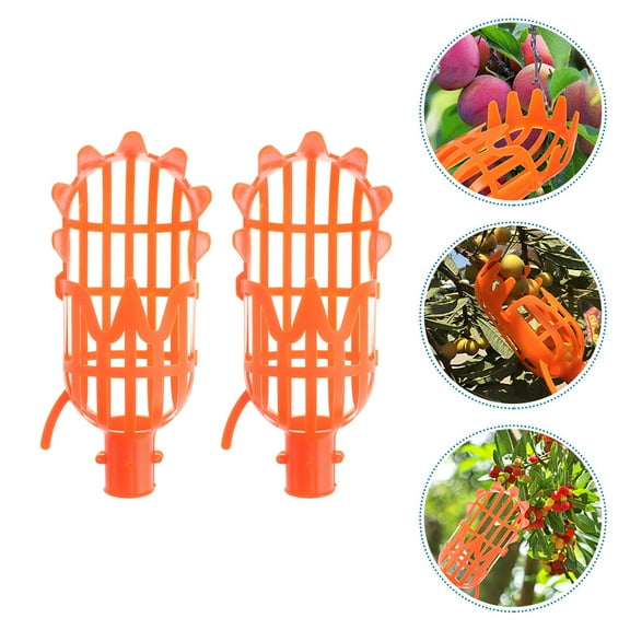 ETEREAUTY 2Pcs Orange Fruit Pickers Lightweight Portable Garden Tool for Bayberry Peach Plum and More
