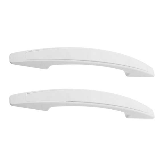 ETEREAUTY 2Pcs Plated Silver Plastic Freezer Door Handle Replacement Refrigerator Pulls Precise Fit Easy Installation