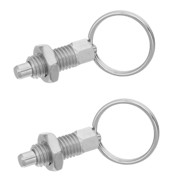 ETEREAUTY 2Pcs Spring Loaded Plunger Knob Threaded Stainless Steel Locking Pin for Equipment