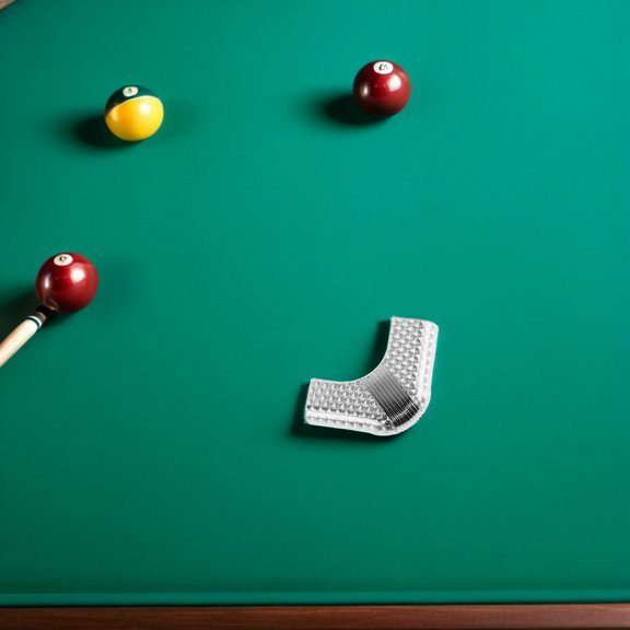 ETEREAUTY 2Pcs Textured Plated Silver Plastic Pool Table Corner Cap for Smooth Safe Playing Experience