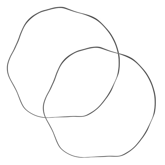 ETEREAUTY 2Pcs Universal Black Rubber Turntable Belt for Vinyl Record Player Drive and Platter