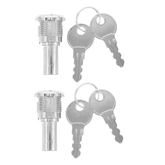 ETEREAUTY Versatile Plated Silver Lock Barrel and Keys Set for Vending Machine Security and Simple Installation