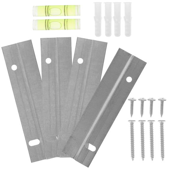 ETEREAUTY 2Sets Practical Plated Silver Headboard Wall Mounting Brackets Strong Iron Support