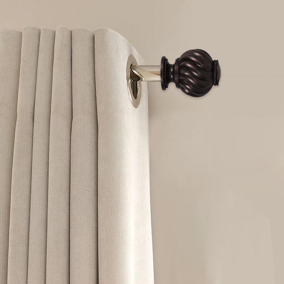 ETEREAUTY 2pcs Decorative Curtain Rod Finials Ends Only Plastic Coffee for Dust Prevention Living Room