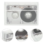 ETEREAUTY Clear Recording Transparent Cassettes 60 Min for Interviews and Audio Sessions 2Pcs