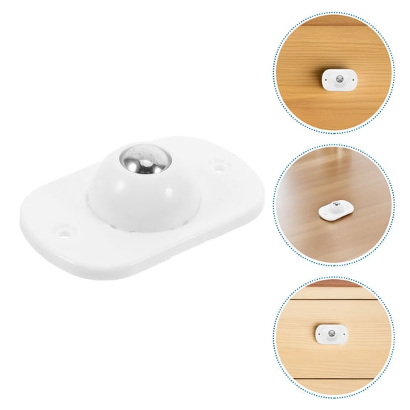 ETEREAUTY 32Pcs Self Adhesive Furniture Wheels For Trash Can Storage Box Office Users White Plastic Steel