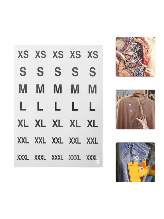 350 Pcs Clothes Labels for Kids Black Adhesive Material for T Shirts Retail Stores Use