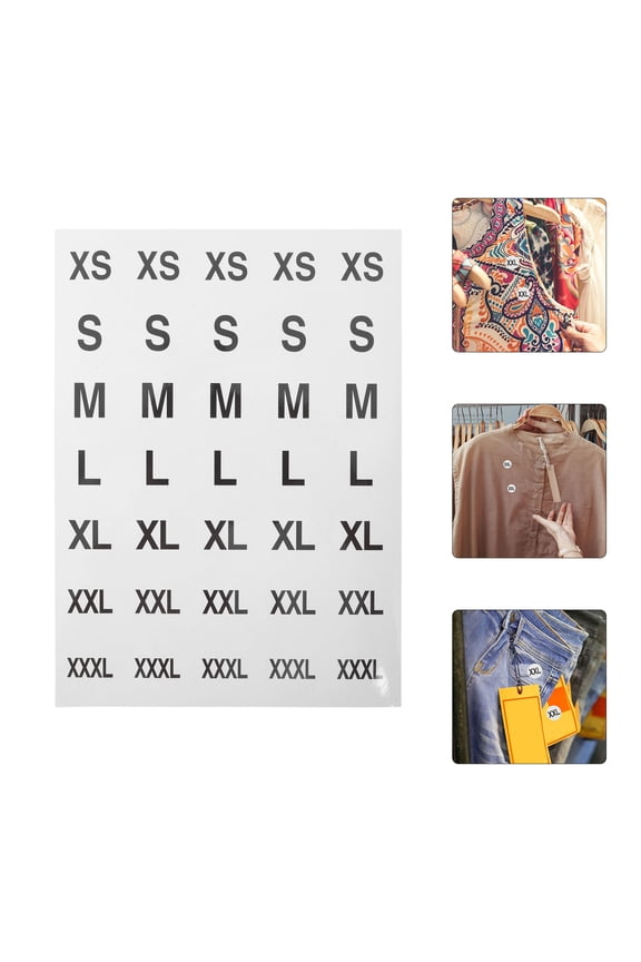 350 Pcs Clothes Labels for Kids Black Adhesive Material for T Shirts Retail Stores Use