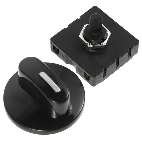 ETEREAUTY 3Pcs Black Fan Speed Controller Rotary Switch with Easy Operation for Tools