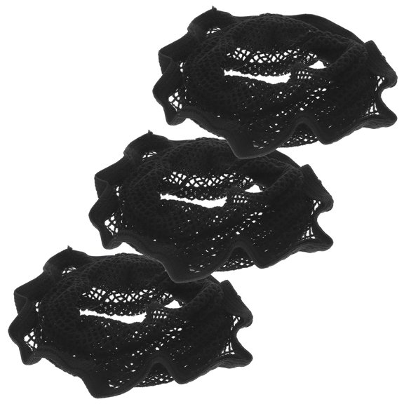 ETEREAUTY 3Pcs Black Stretchable Hairnet Wig Net Lightweight Breathable Snood