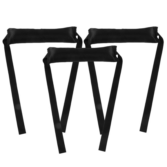 ETEREAUTY 3Pcs Jumbo Heatless Curlers for Thick Hair Soft Overnight Curling Rods Easy Use Black