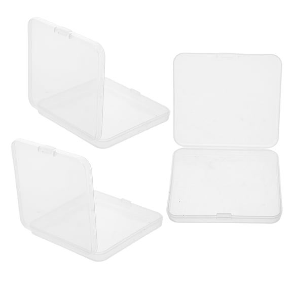 ETEREAUTY 3Pcs Small Transparent Plastic Eyelash Holder Boxes with Protective Lid