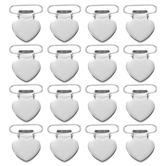 ETEREAUTY 40Pcs Durable Metal Bib Overalls Clasp Replacement with Stylish Heart Shaped Buckles