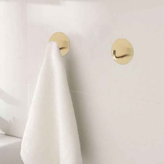 ETEREAUTY 4PCS Bathroom Hardware Stainless Steel Hooks for Hanging Towels in Kitchens