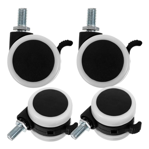 ETEREAUTY 4Pcs Heavy Duty Swivel Caster Wheels for Furniture Black Smooth Quiet Glide