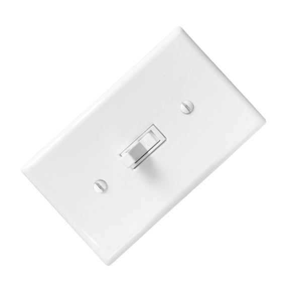 ETEREAUTY Mechanical Toggle Switch Panel White LED Light for Home Wall 4Pcs