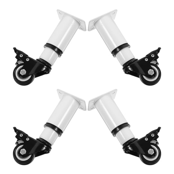 ETEREAUTY 4Pcs Metal Table Legs with Rotating Casters Adjustable Height for Coffee Tables and Desks