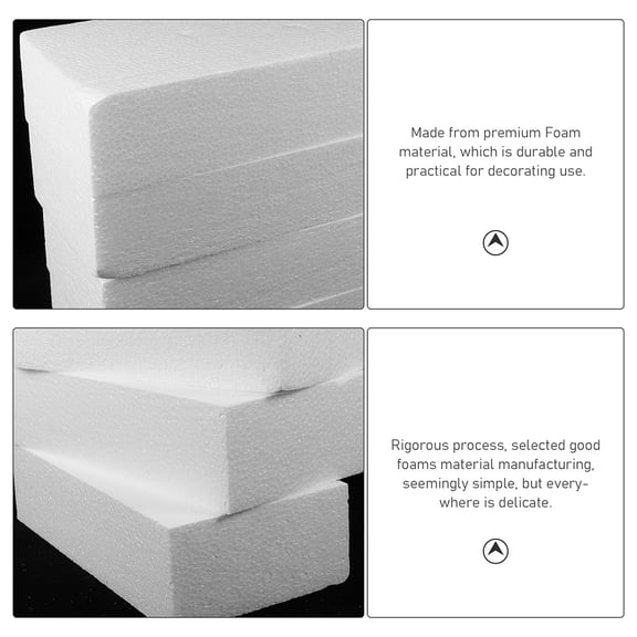ETEREAUTY 4Pcs Polystyrene Shapes Foam Block White DIY Crafts for Artists Valentines Day