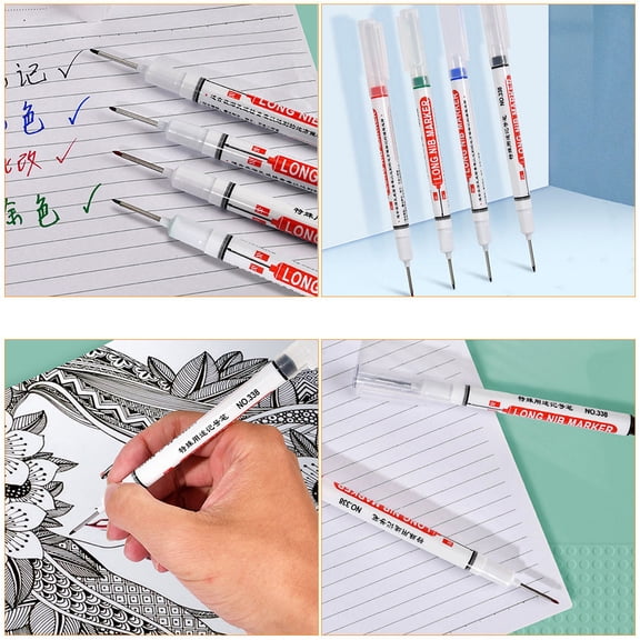 ETEREAUTY Etereaauty Long Head Deep Hole Marker, Precision Tool, Assorted Color, for Carpenter, Heavy Duty Use