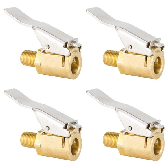 ETEREAUTY 4pcs Tire Air Chuck Brass Golden Quick Conversion Car Tire Valves
