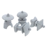 ETEREAUTY 4pcs Micro Zen Garden Ornament Bluestone Aquarium and Garden Decor