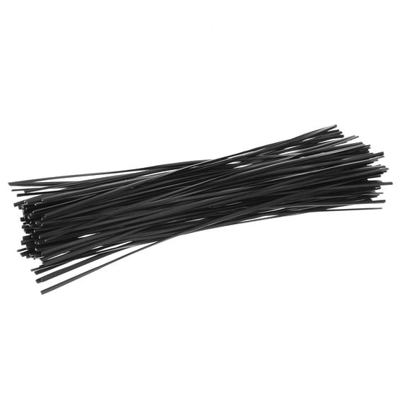 ETEREAUTY 500Pcs Reusable Black Cable Ties Galvanized Iron Wire for Securing Charging Cords and Labels