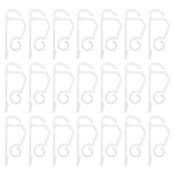 ETEREAUTY 50Pcs White Plastic Outdoor Light Clips for Patio and Garden Hanging with Tool Free Installation