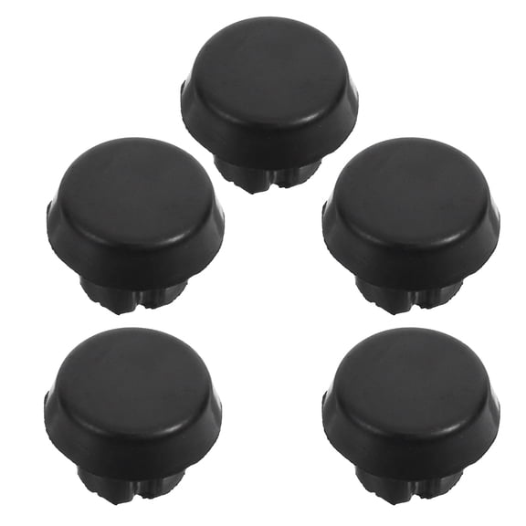 ETEREAUTY 5Pcs Black Billiard Cue Tail Covers Professional Pool Table Accessories Durable Cue Stick Protection Pads