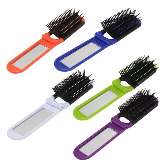 ETEREAUTY 5Pcs Folding Comb Pocket Comb Compact Design Unbreakable Plastic for Thick and Straight Hair