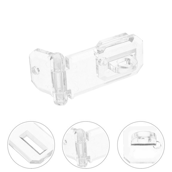 ETEREAUTY 6Pcs Clear Acrylic Latch Locks with Snap Buckle for Transparent Display Boxes and Cabinets