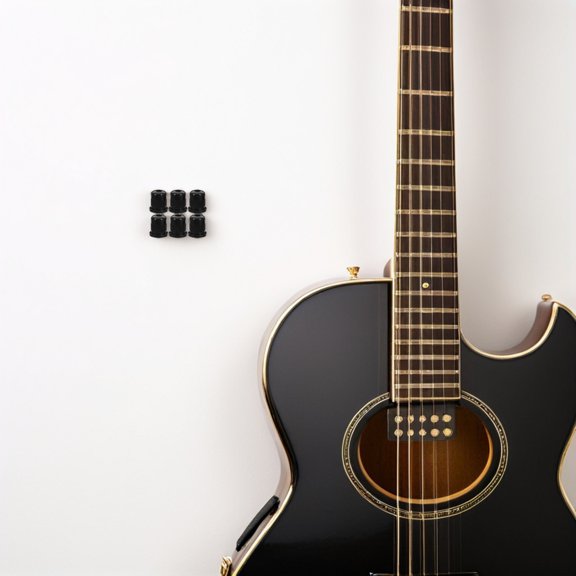 ETEREAUTY 6Pcs High Strength Black Guitar String Retainers for Bass Guitar Accessories Kit