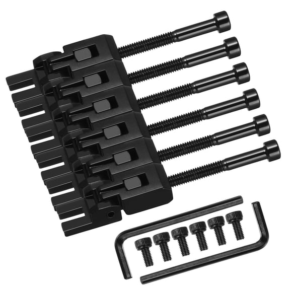 ETEREAUTY 6Set Metal Double Locking Tremolo Saddle for Improved Sustain