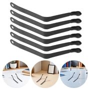 ETEREAUTY 6Sets Adjustable Black Metal Music Stand Clips with Protective Rubber Ends for Sheet Holding