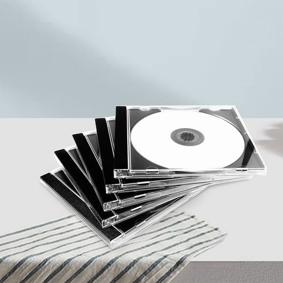 ETEREAUTY 8Pcs Lightweight Transparent Cd Case Organizer Storage Box Suitable for Home Car Use