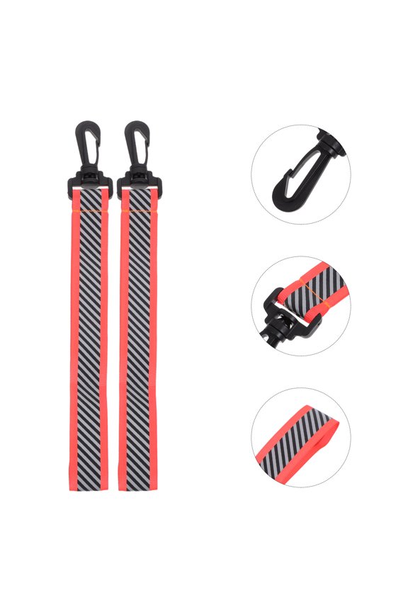 8Pcs Reflective Safety Keychains Orange Double Sided High Visibility Key Holder for Backpack