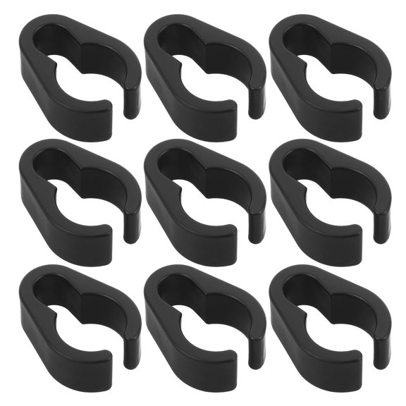 ETEREAUTY 9Pcs Black Microphone Stand Wire Clips Reliable Cord Anchor Plastic Cable Clips for Mic Stands