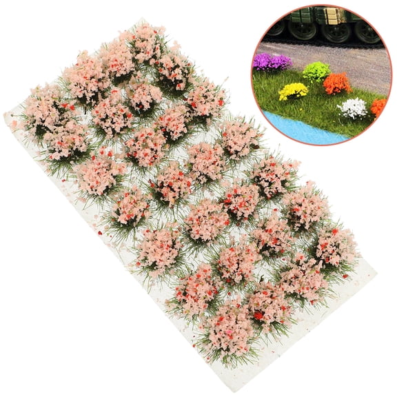 ETEREAUTY Artificial Pink Flower Cluster Ornament for Party Adorn DIY Sand Table and Scenic Layout