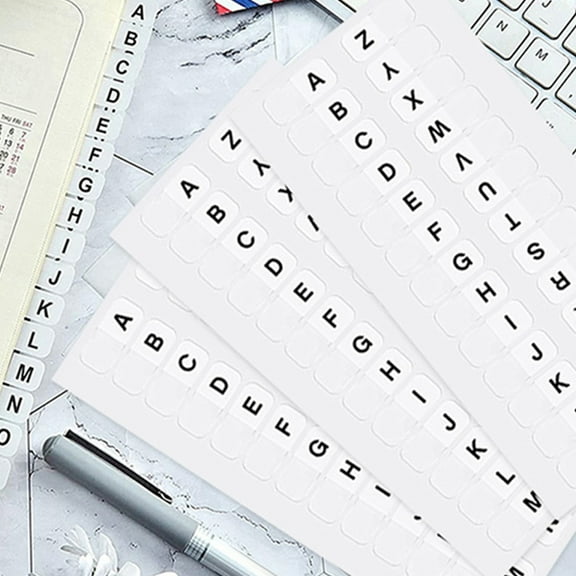 ETEREAUTY Notepad Page Tabs Alphabet Tabs Assorted Color 20 Sets