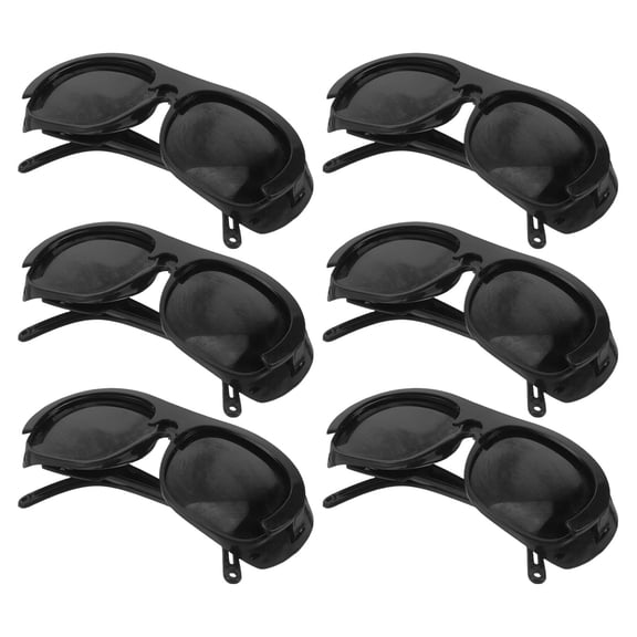 ETEREAUTY Welding Goggles Black Plastic Uv Protection for Welding Professional Eyewear 6Pcs