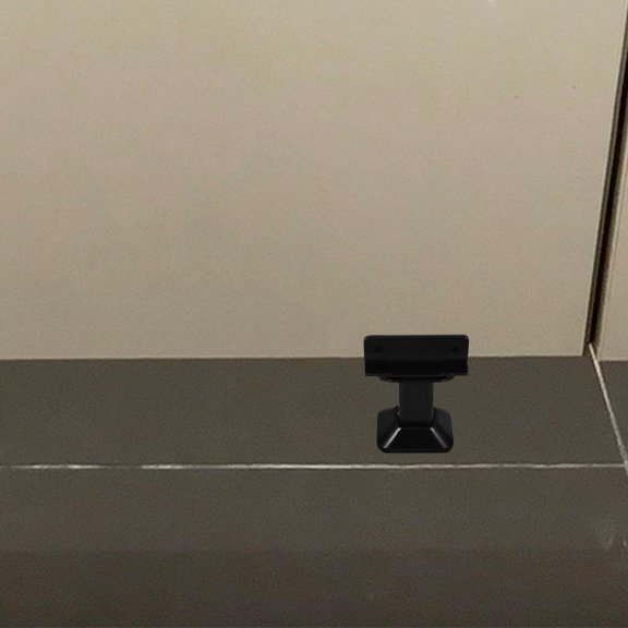 ETEREAUTY Black Adjustable Bathroom Partition Foot Support Bracket for Restroom Cubicles