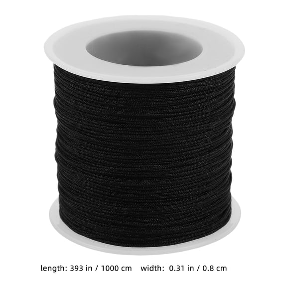 ETEREAUTY Black Nylon Cord Rope for Hanging Pendant Bracelet and Jewelry Making Outdoor Use