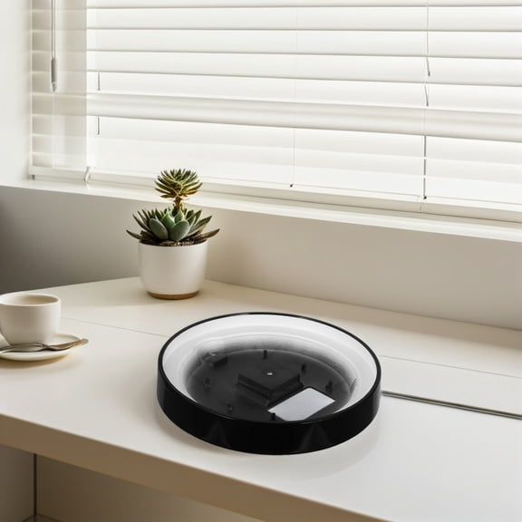 ETEREAUTY Black Plastic Clock Back Panel 12 Inch Round Frame Part for Wall Clock Accessories