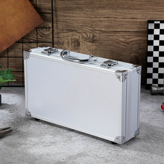 ETEREAUTY Briefcase Style Tool Box Metal Tool Box with Cotton for Workshop Tool Storage