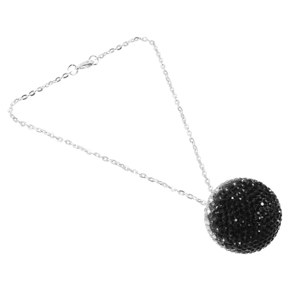 ETEREAUTY Black Bling Car Charm Polymer Clay Rhinestones Rear View Mirror Accessory
