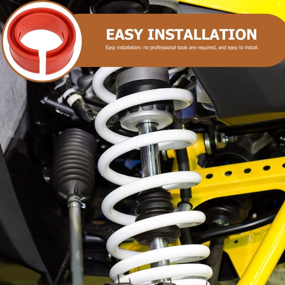 ETEREAUTY Car Suspension Shock Absorber Red Rubber Coil Spring Booster with Easy Installation and Strong Cushioning