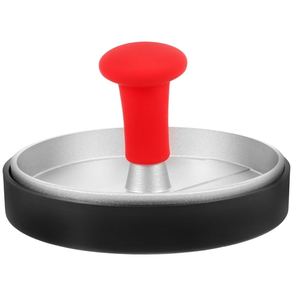 ETEREAUTY Cooking Weight Press Plated Silver Stainless Steel for Hamburger Patties with Ergonomic Handle