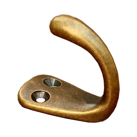 ETEREAUTY Copper Wall Hooks for Hanging Clothes in Retro Style Coffee 1Set
