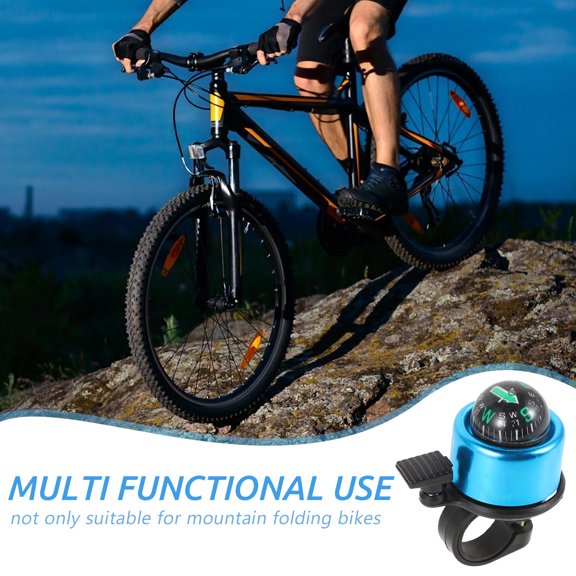 ETEREAUTY Cycling Bicycle Bell Blue Aluminium Alloy with Sleek Design for Bicycles Accessory 1Pack