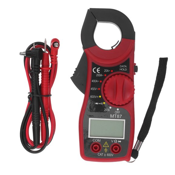 ETEREAUTY Data Hold Digital Multimeter Tester Tools Electronic Parts Red 1Set for Families